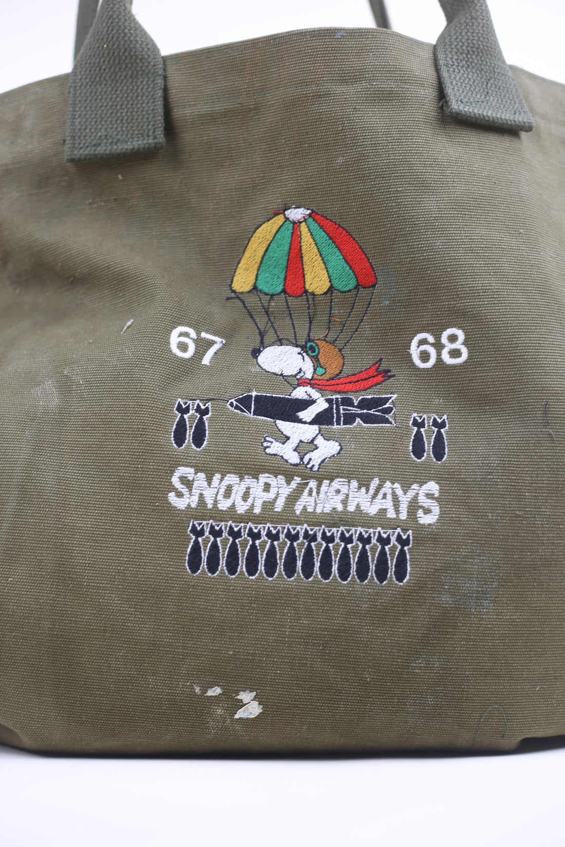 army tote bag with embroidery