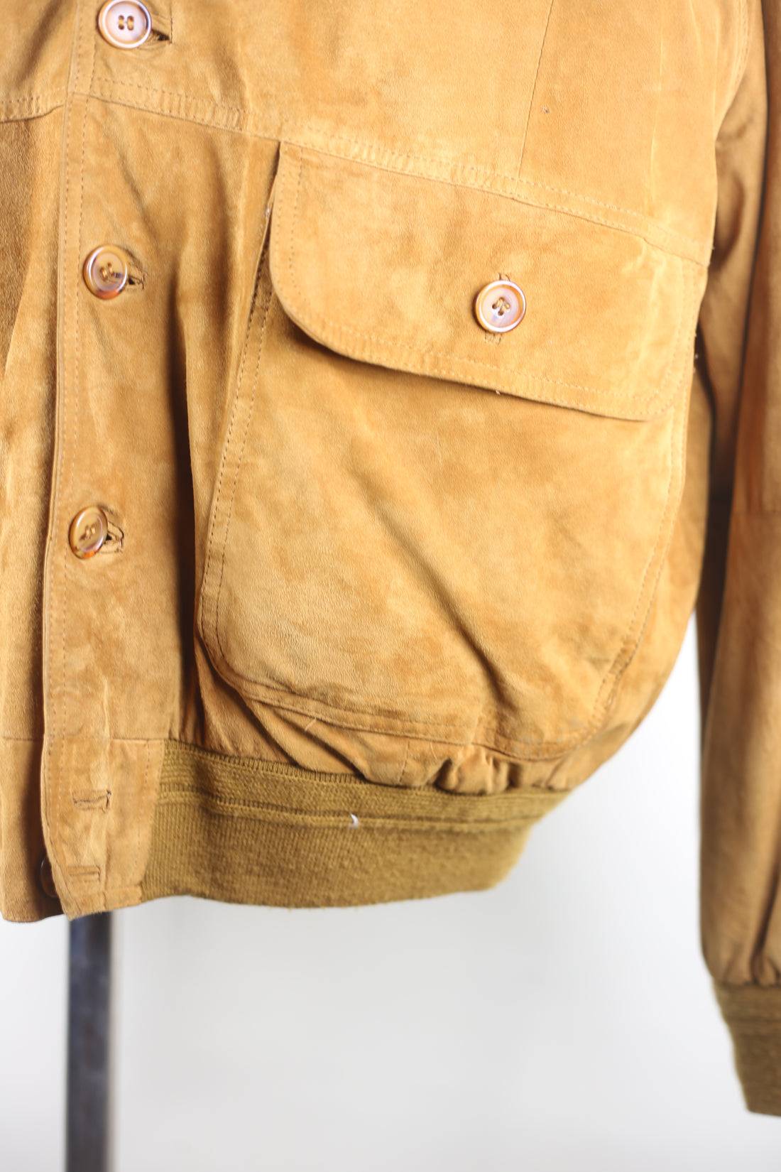 Real leather reindeer jacket -L-