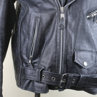 Giacca chiodo  in pelle vintage  - M -