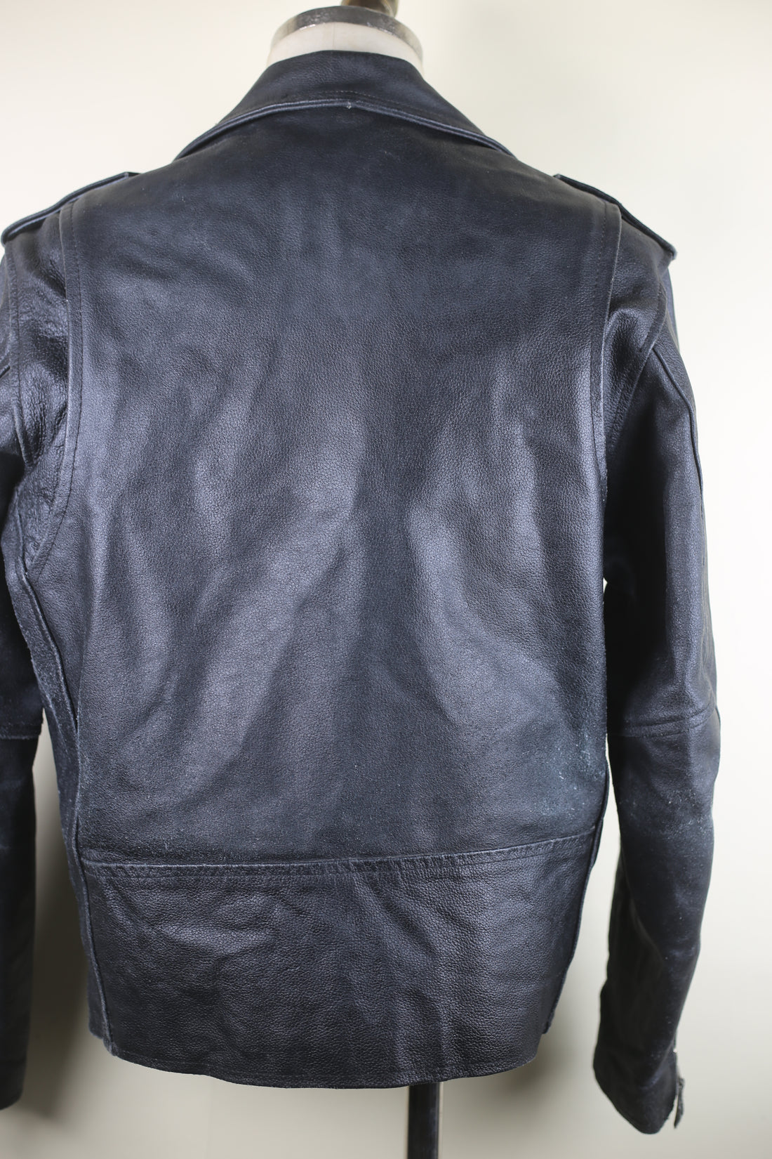 Giacca chiodo  in pelle vintage  - M -