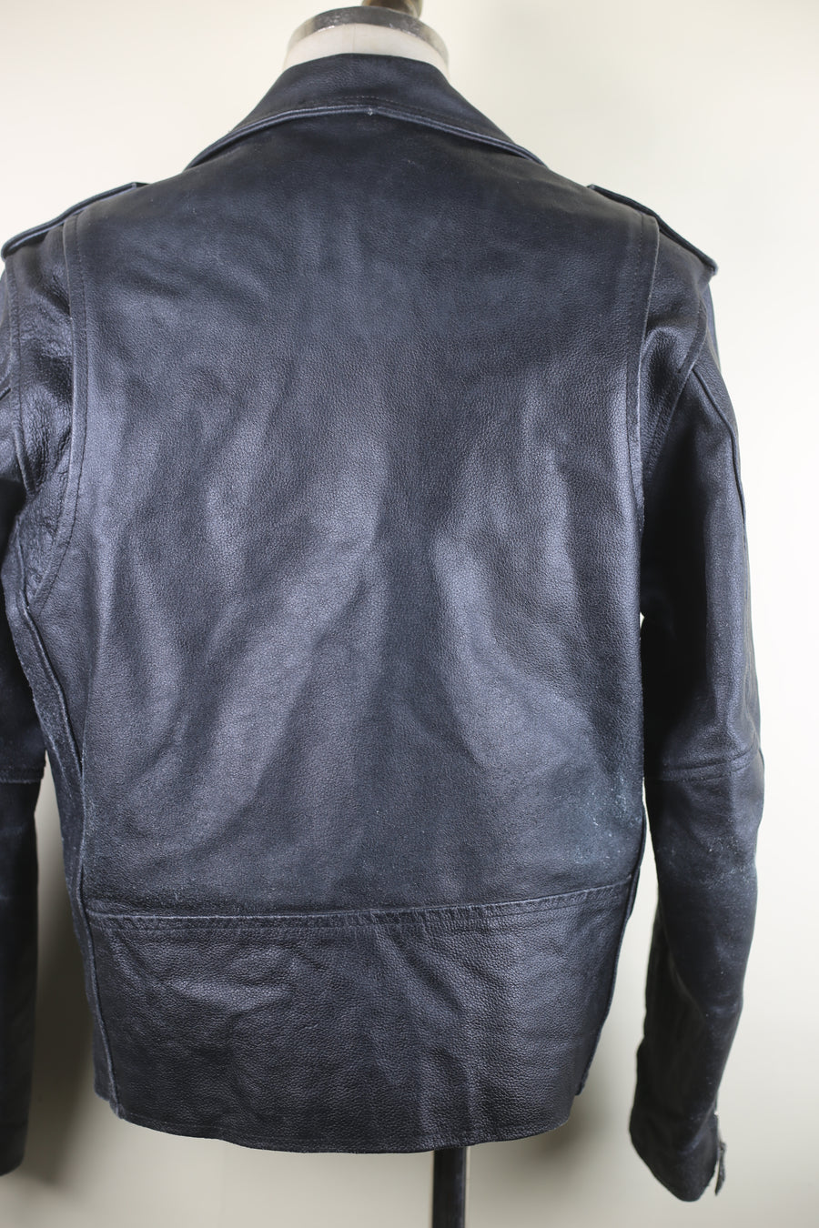 Giacca chiodo  in pelle vintage  - M -