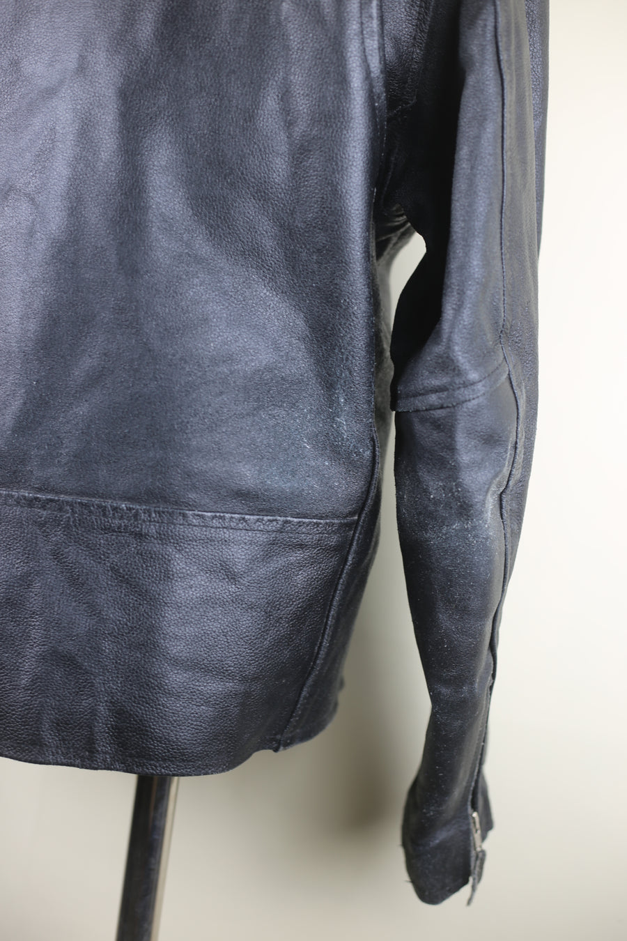 Giacca chiodo  in pelle vintage  - M -