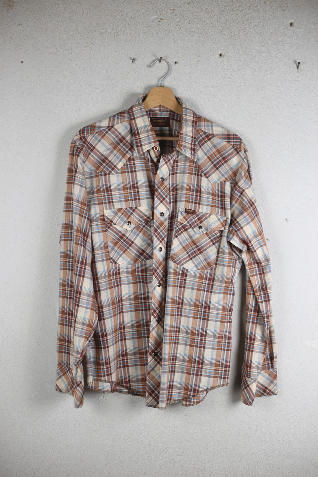WRANGLER WESTERN SHIRT MADE IN USA - L -