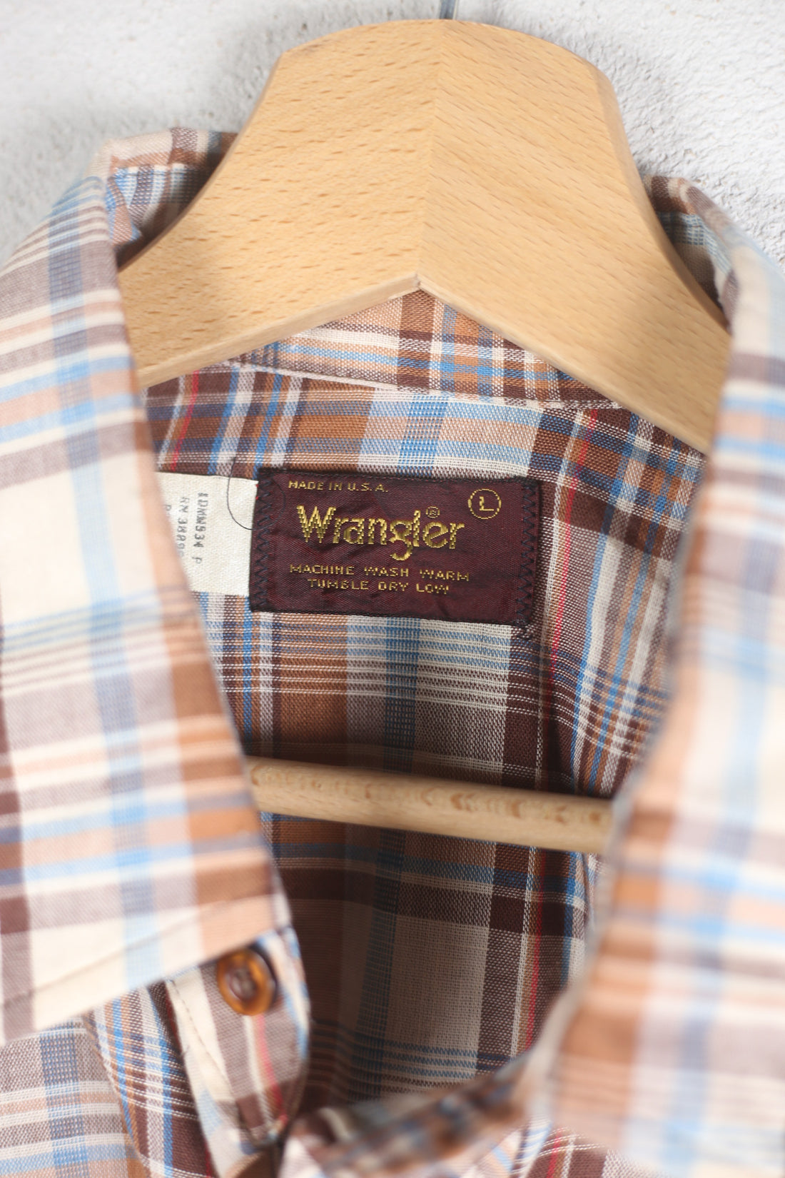 WRANGLER WESTERN SHIRT MADE IN USA - L -