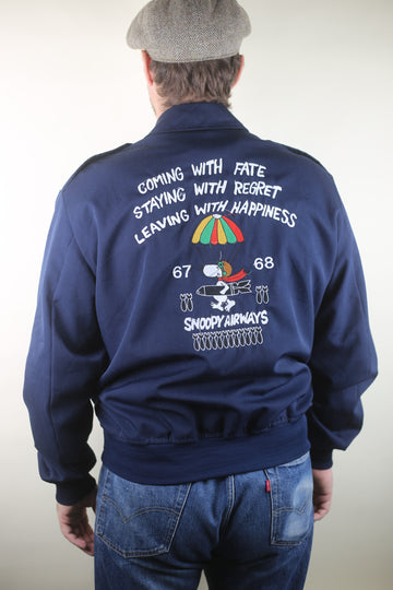 AIR FORCE BOMBER JACKET WITH EMBROIDERY - L -