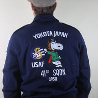 AIR FORCE BOMBER JACKET WITH EMBROIDERY - L -