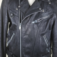 Giacca chiodo  in pelle vintage  - L -