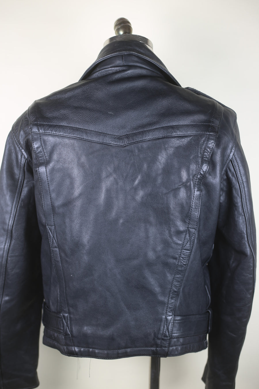 Giacca chiodo  in pelle vintage  - L -