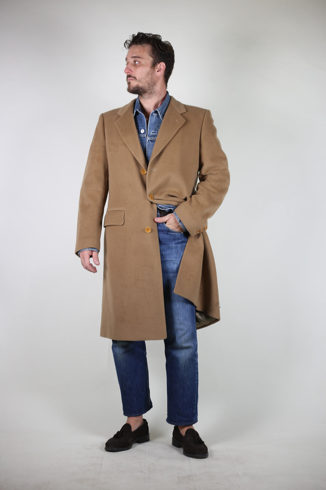 Cappotto monopetto lana e cashmere - XL -