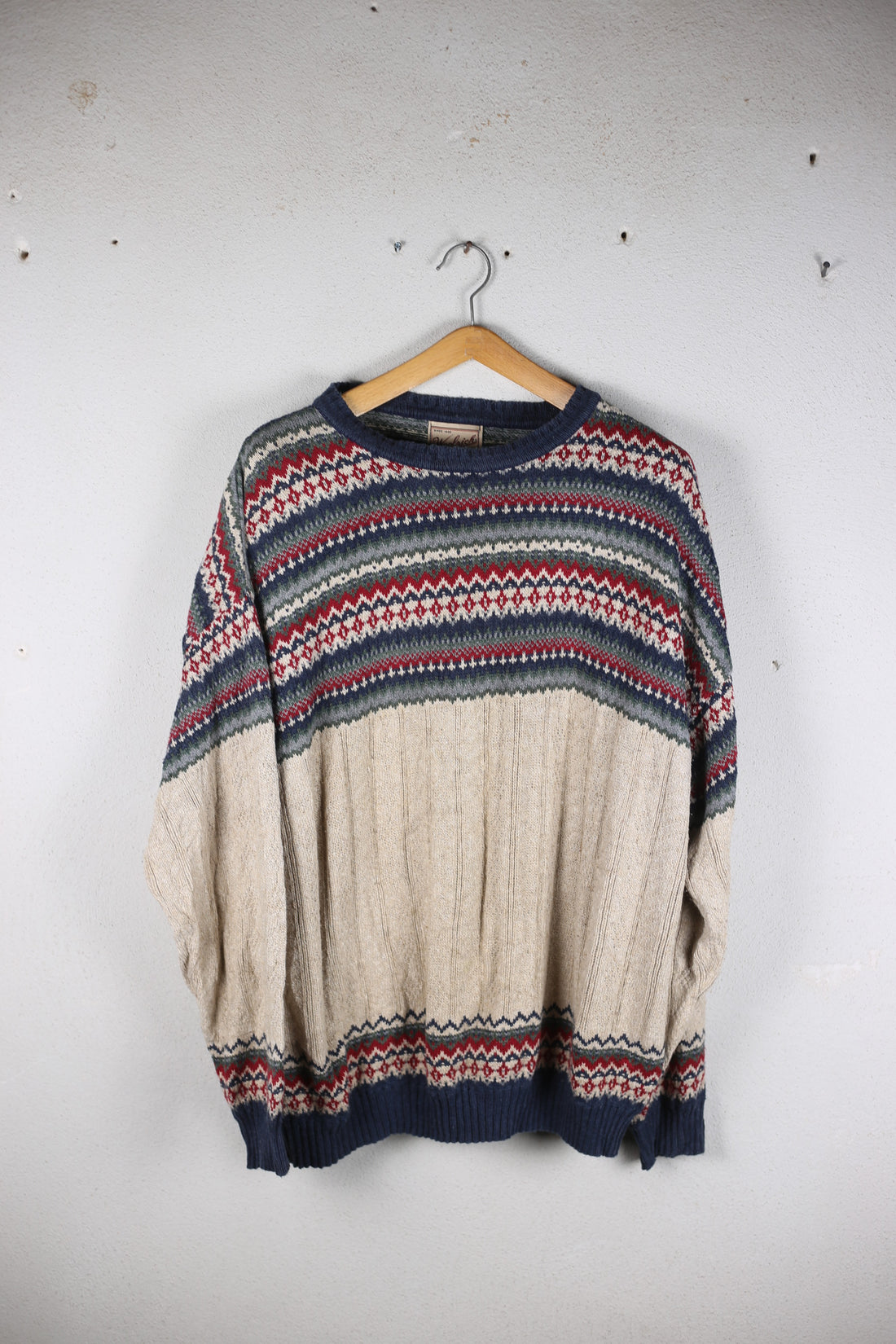 Wool-rich sweater MADE IN USA    -  XL -