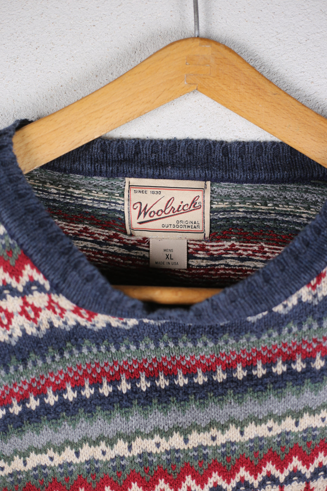 Wool-rich sweater MADE IN USA    -  XL -