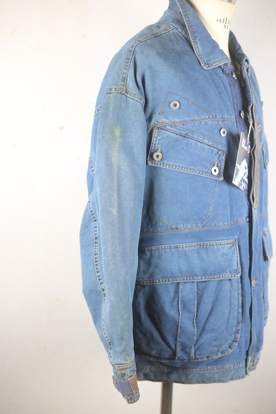 DEADSTOCK DENIM JUNGLE JACKET - L-