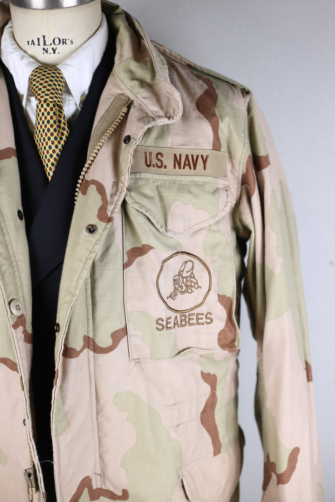 Field Jacket M-65 Us NAVY SEABEES DESERT - L - ( MEDIUM REGULAR )