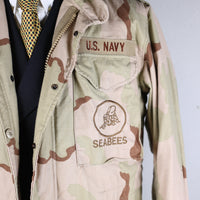 Field Jacket M-65 Us NAVY SEABEES DESERT - L - ( MEDIUM REGULAR )