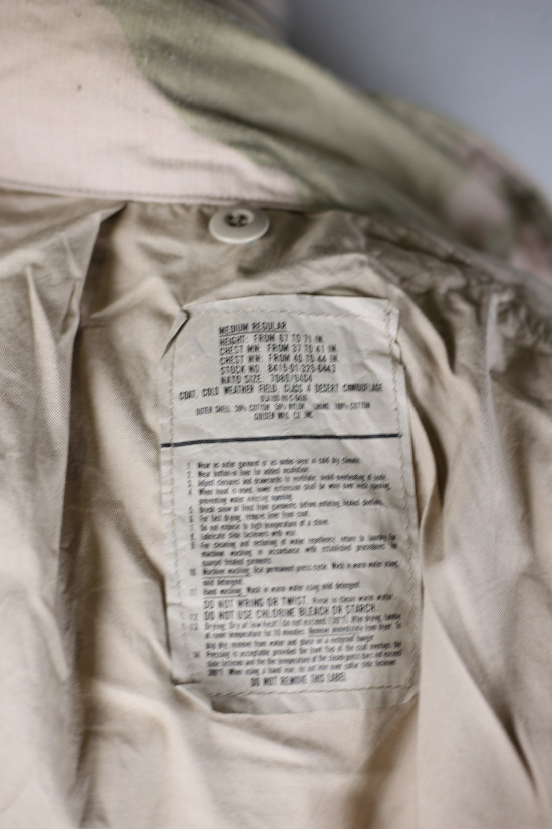 Field Jacket M-65 Us NAVY SEABEES DESERT - L - ( MEDIUM REGULAR )