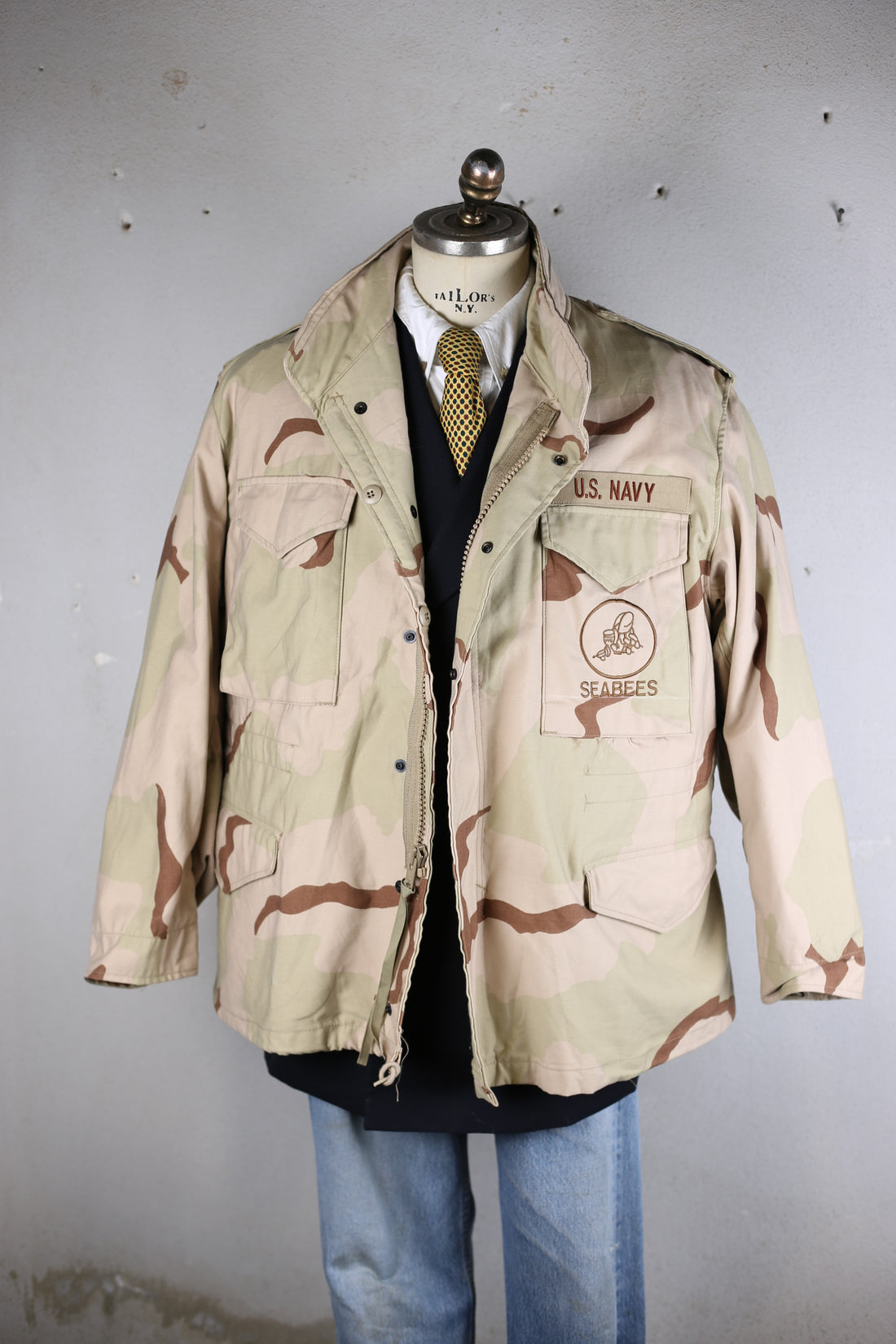 Field Jacket M-65 US NAVY SEABEES DESERT - XL - (LARGE SHORT)
