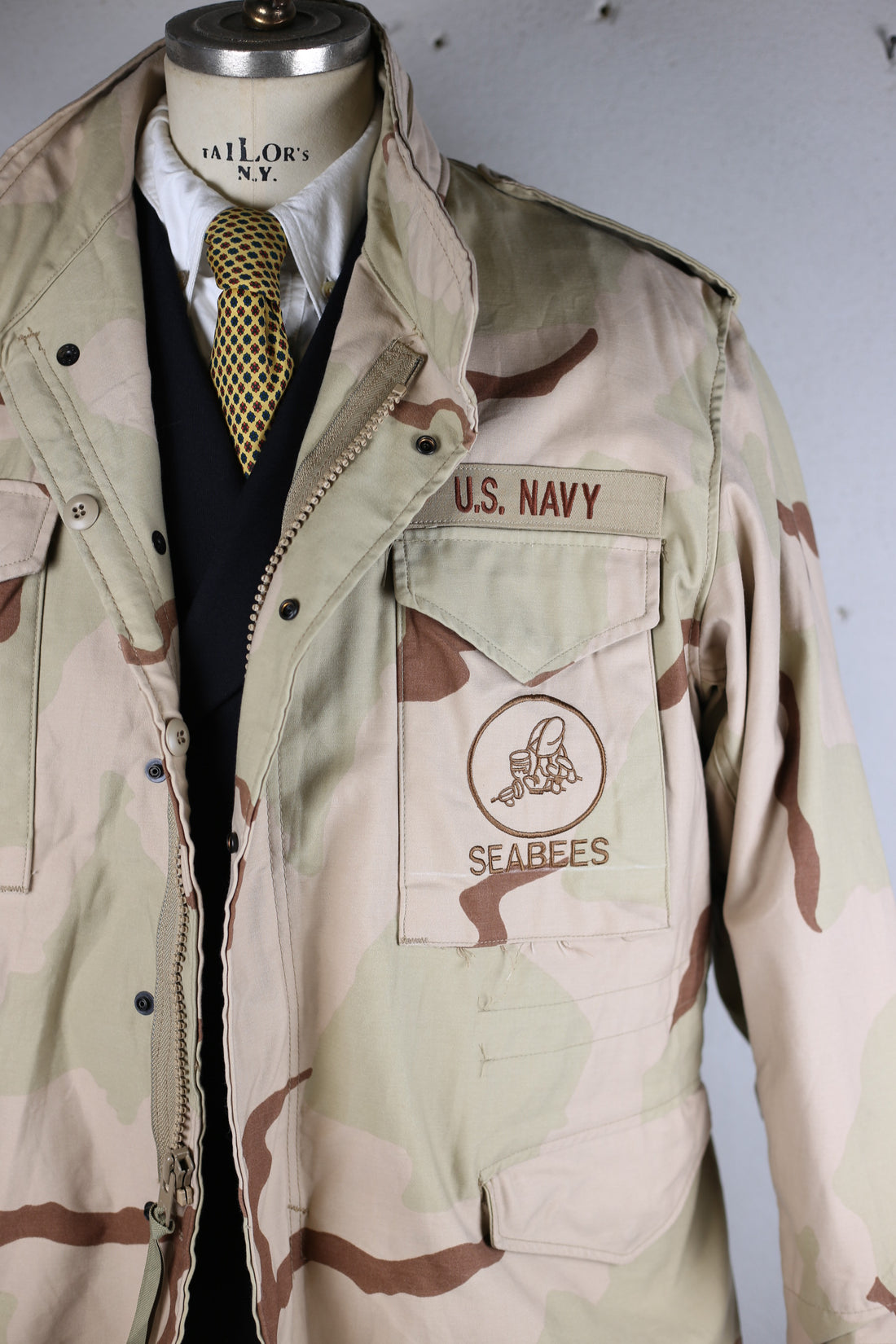 Field Jacket M-65 US NAVY SEABEES DESERT - XL - (LARGE SHORT)