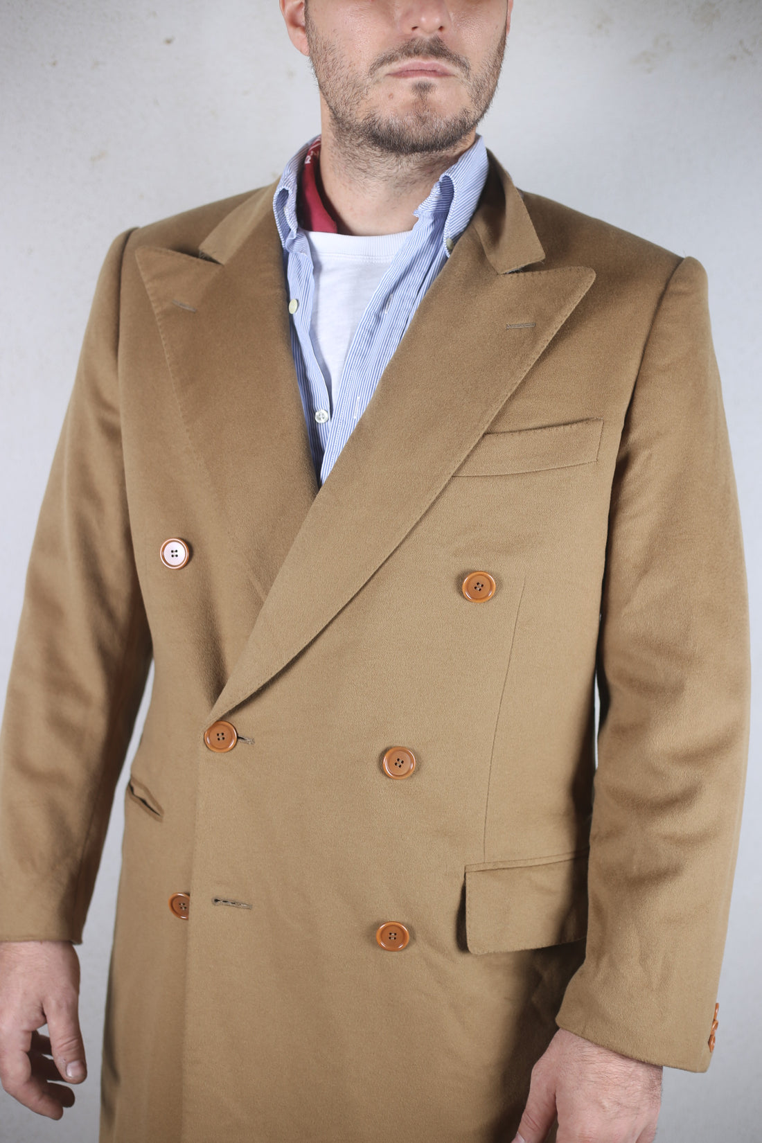 CAPPOTTO DOPPIOPETTO IN CASHMERE   -   L 50 it  -