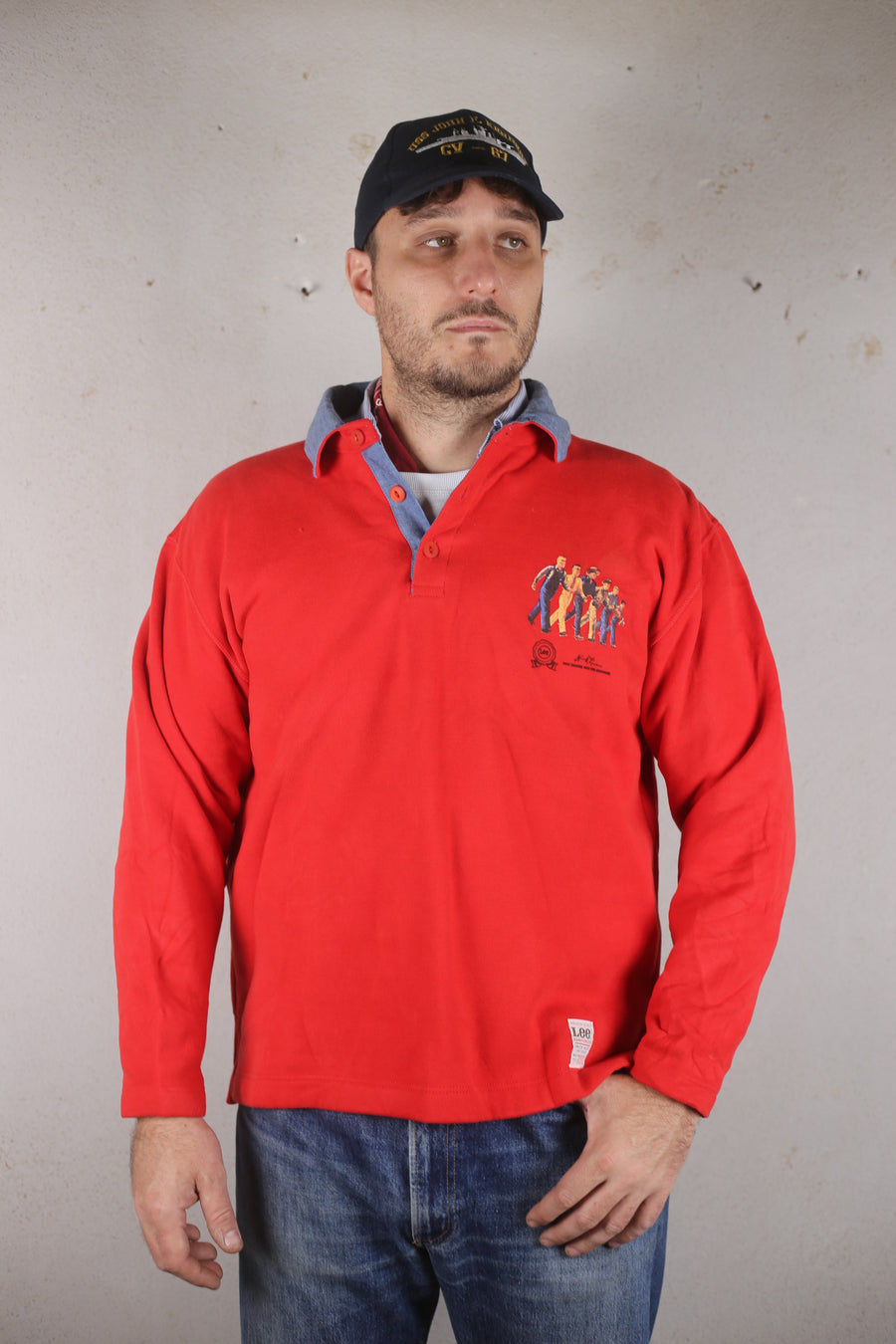 Lee deadstock polo sweatshirt &lt; S - M &gt;