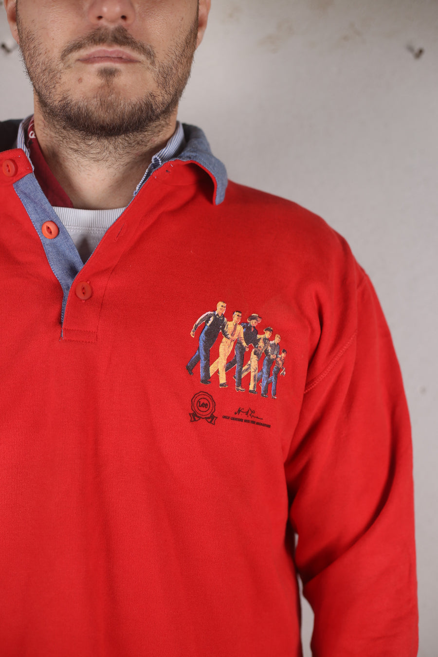 Lee deadstock polo sweatshirt &lt; S - M &gt;