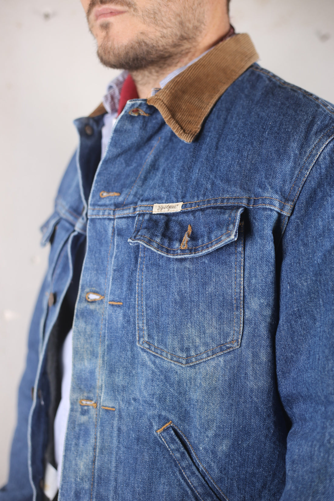 GIACCA DI JEANS SPITFIRE  VINTAGE SHERPA      - M -