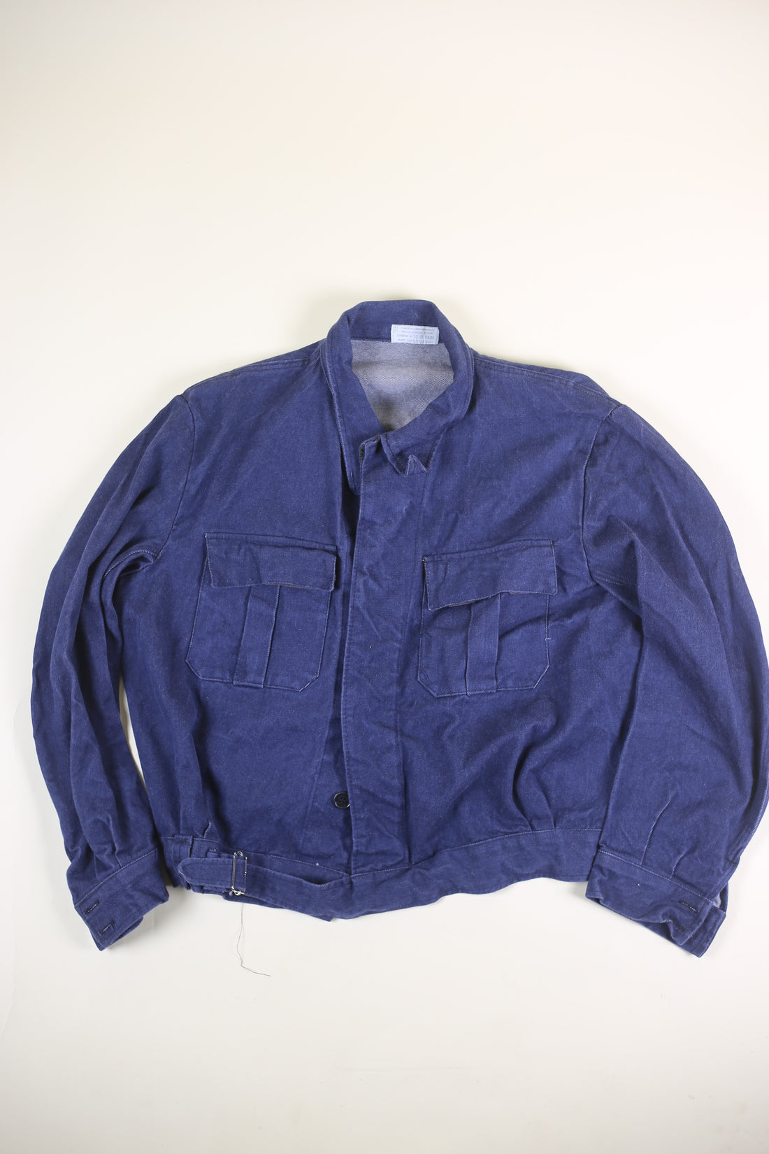 ITALIAN NAVY DENIM JACKET - S -