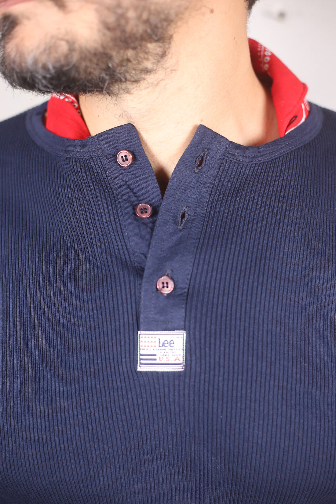 vintage deadstock 1990s Henley shirt LEE   