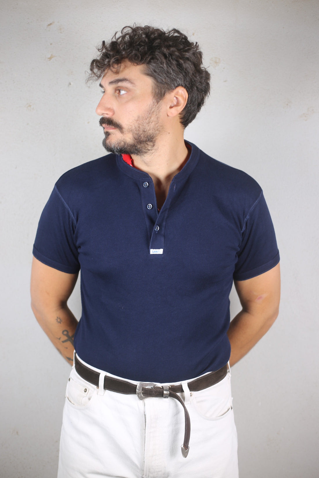 vintage deadstock 1990s Henley shirt LEE   