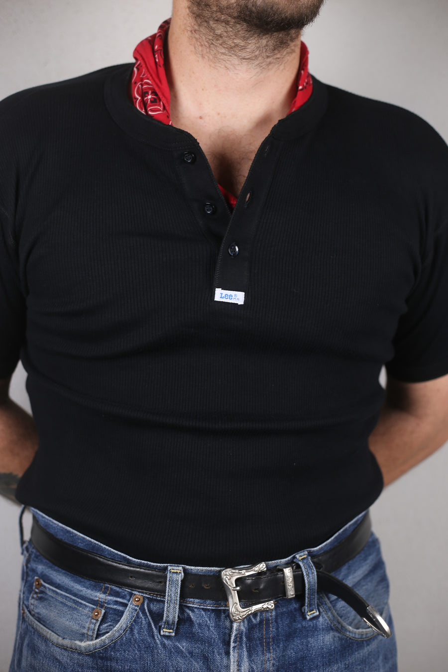 vintage deadstock 1990s Henley shirt LEE   