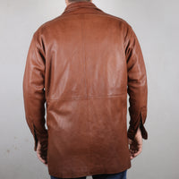 RL LEATHER OVERSHIRT - M/L -