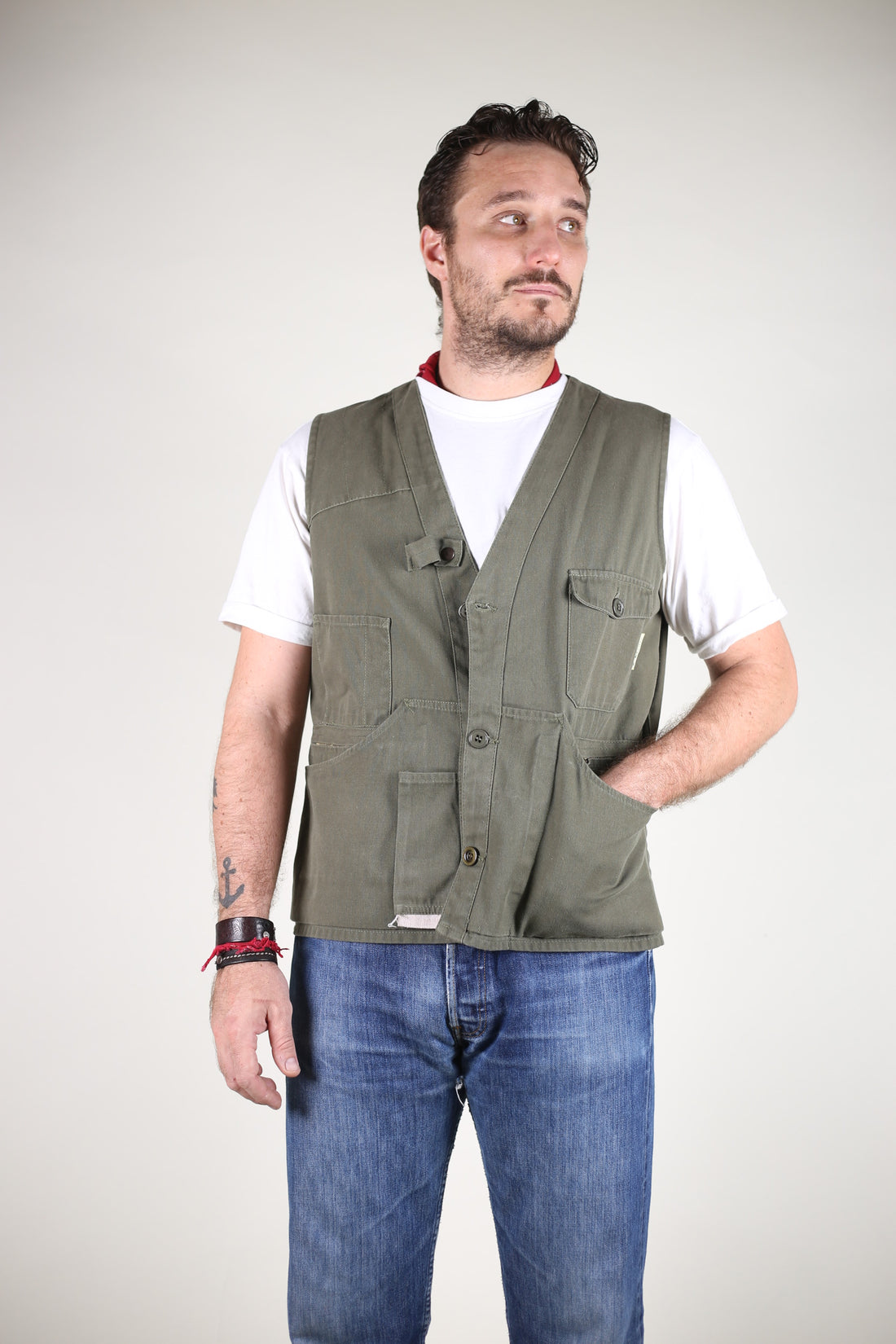 SMANICATO DA LAVORO GILET MULTITASCHE IMBOTTITO INVERNALE UOMO PESCA CACCIA SMANICATO DA LAVORO GILET MULTITASCHE IMBOTTITO INVERNALE UOMO PESCA CACCIA
