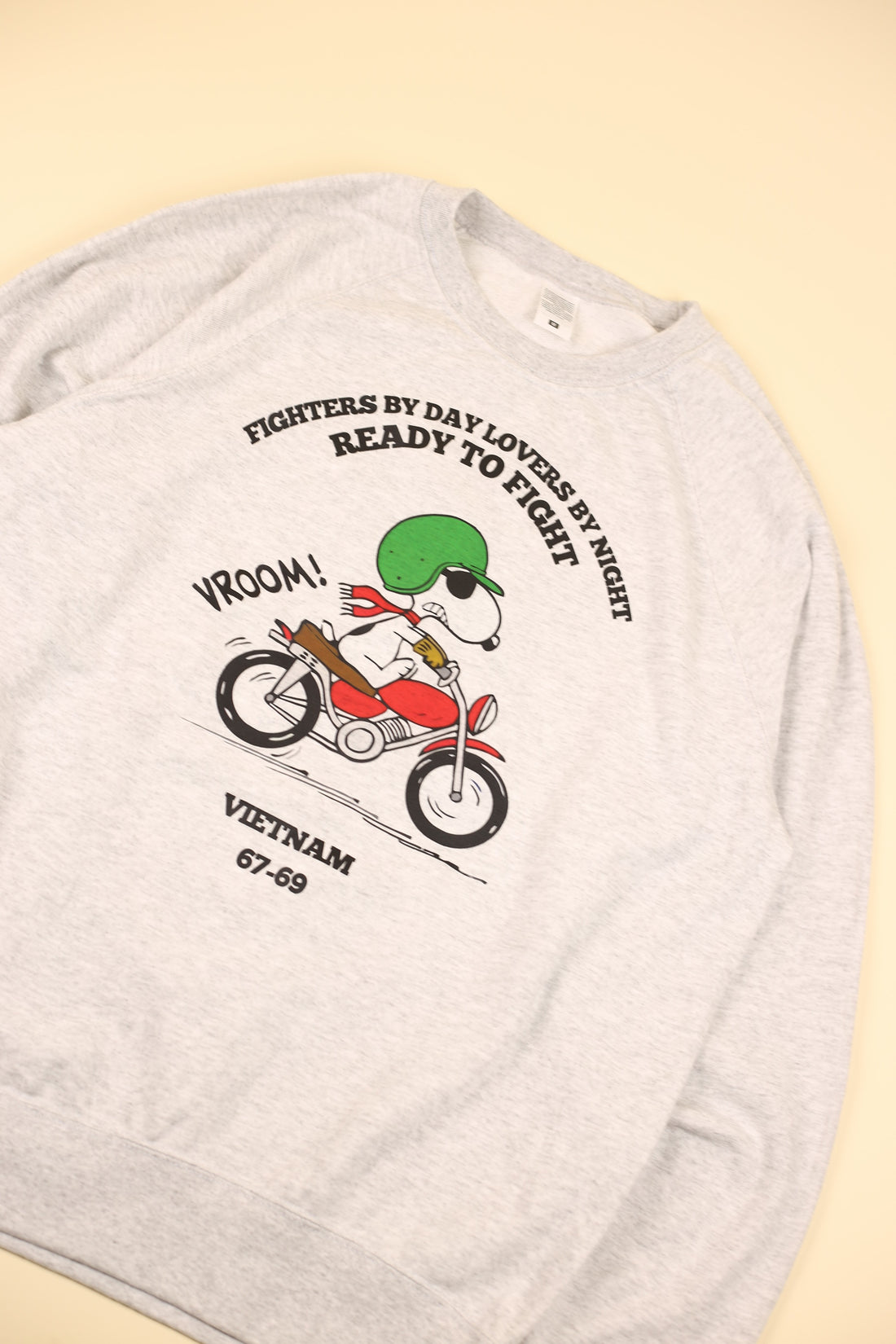 Raglan biker sweatshirt