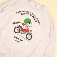 Raglan biker sweatshirt