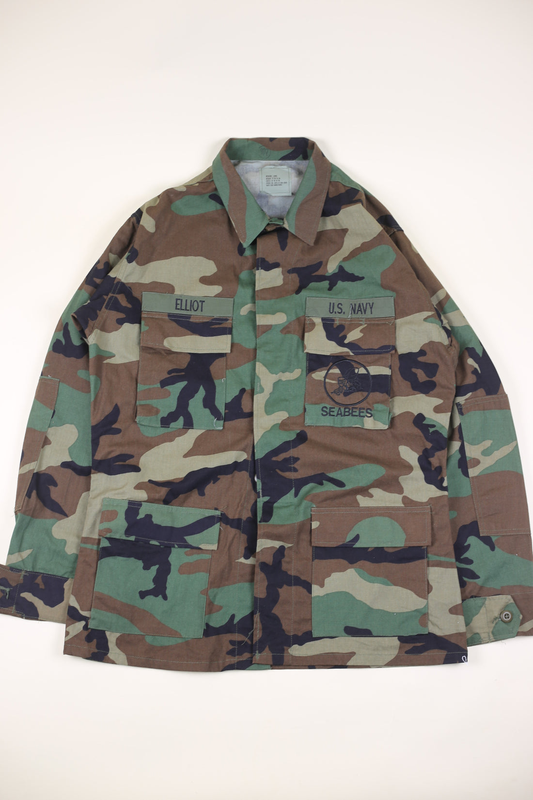 Us Navy woodland camouflage jacket - L -