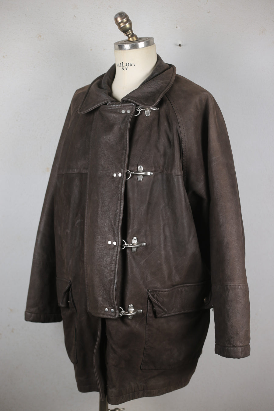 4 HOOK LEATHER JACKET - XL -
