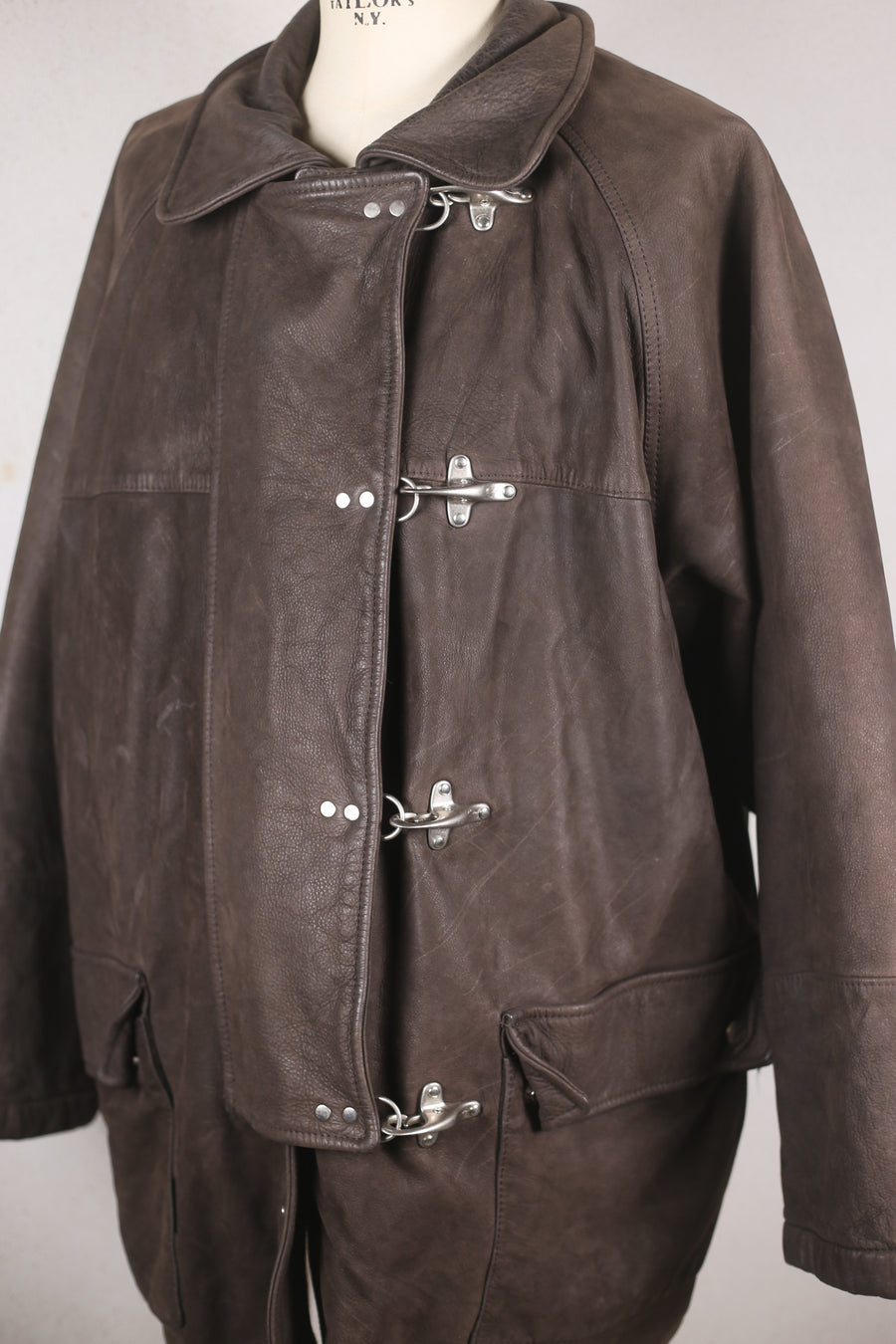 4 HOOK LEATHER JACKET - XL -