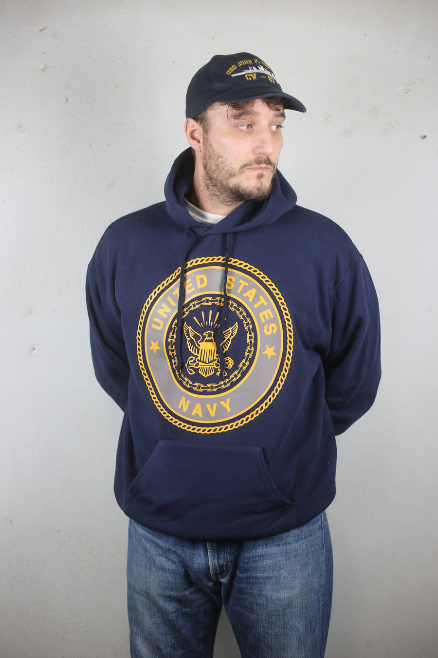 Felpa Raglan  us navy