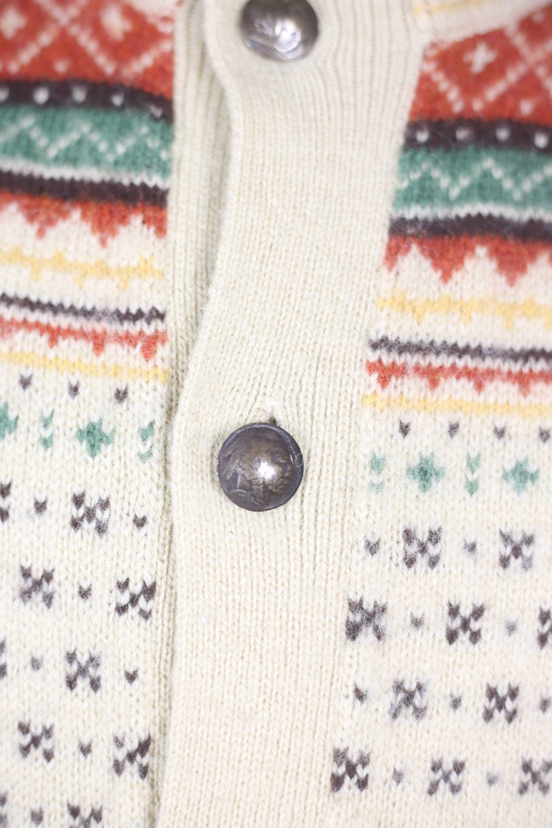 CARDIGAN 100% LANA  NAVAJO  R.L.   - XL -