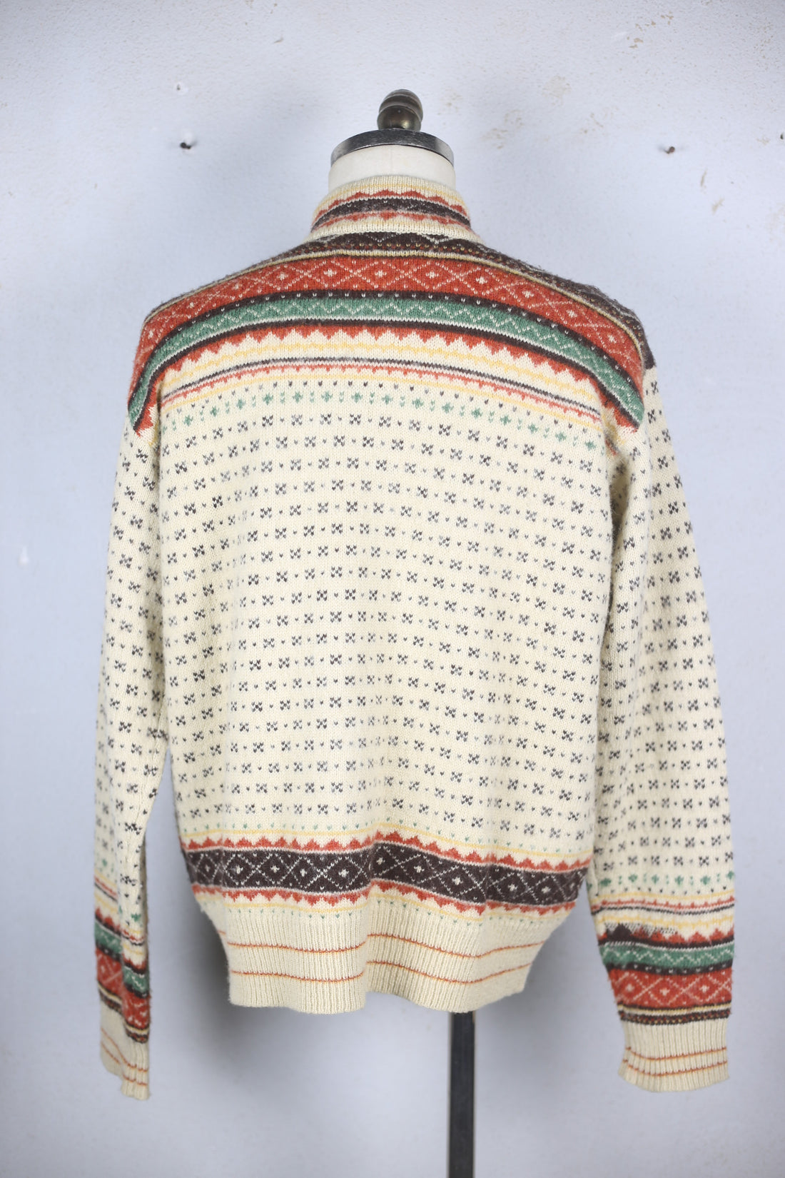 CARDIGAN 100% LANA  NAVAJO  R.L.   - XL -