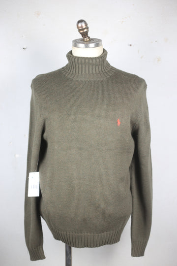 "DEADSTOCK" RL COTTON TURTLENECK SWEATER - M -