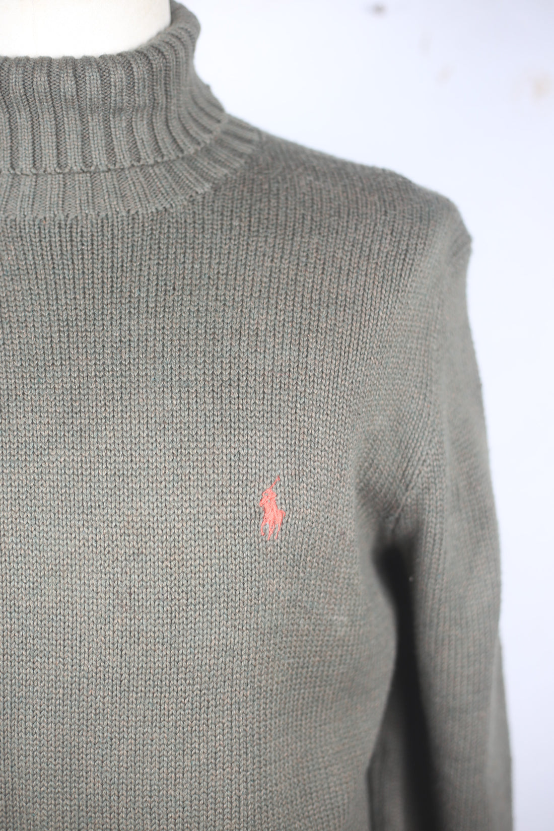 "DEADSTOCK"  MAGLIONE COLLO ALTO IN COTONE   R.L.   - M -