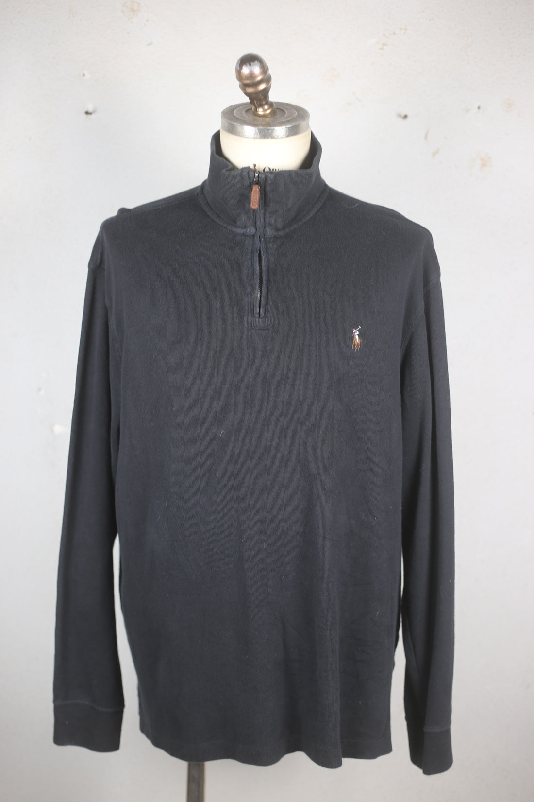 RL COTTON HALPH ZIP SWEATER - XL -