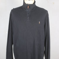 RL COTTON HALPH ZIP SWEATER - XL -