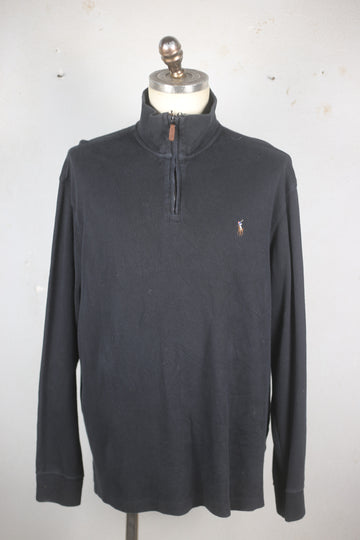 RL COTTON HALPH ZIP SWEATER - XL -