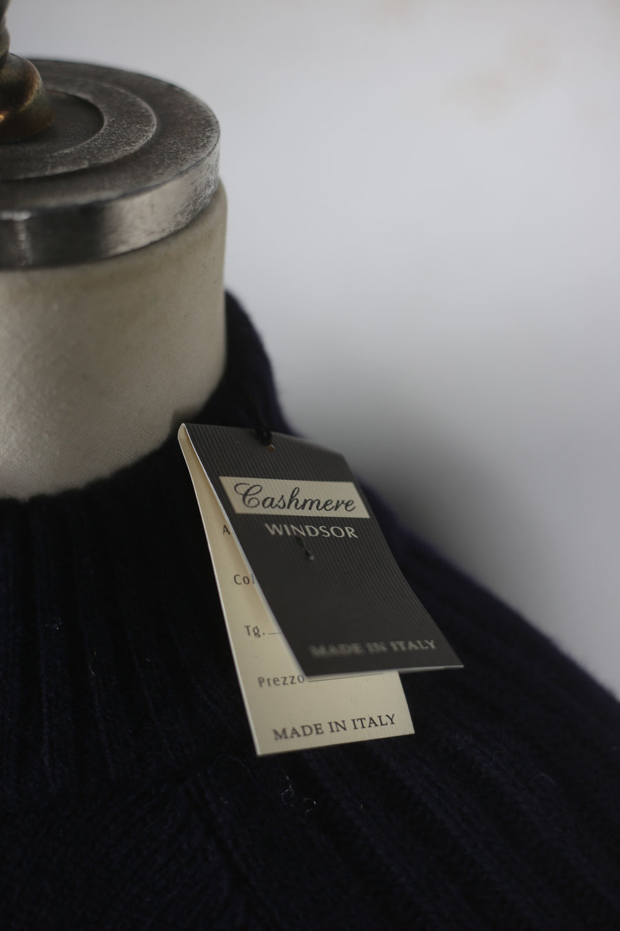 DEADSTOCK CASHMERE HALPH ZIP RAGLAN SWEATER - L -