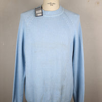 DEADSTOCK WOOL AND CASHMERE RAGLAN SWEATER - L -