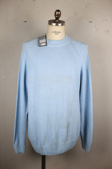 DEADSTOCK WOOL AND CASHMERE RAGLAN SWEATER - L -