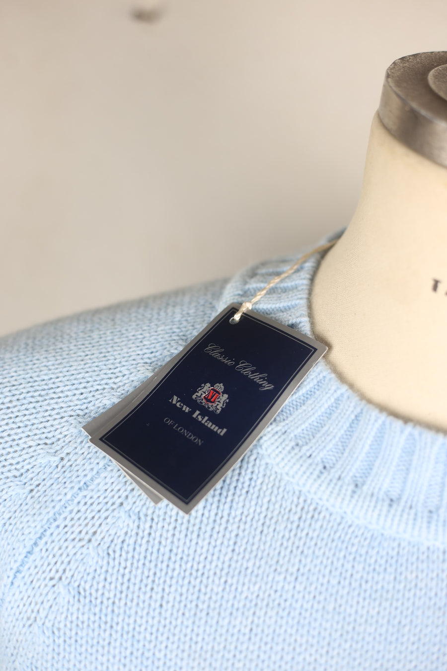 DEADSTOCK WOOL AND CASHMERE RAGLAN SWEATER - L -