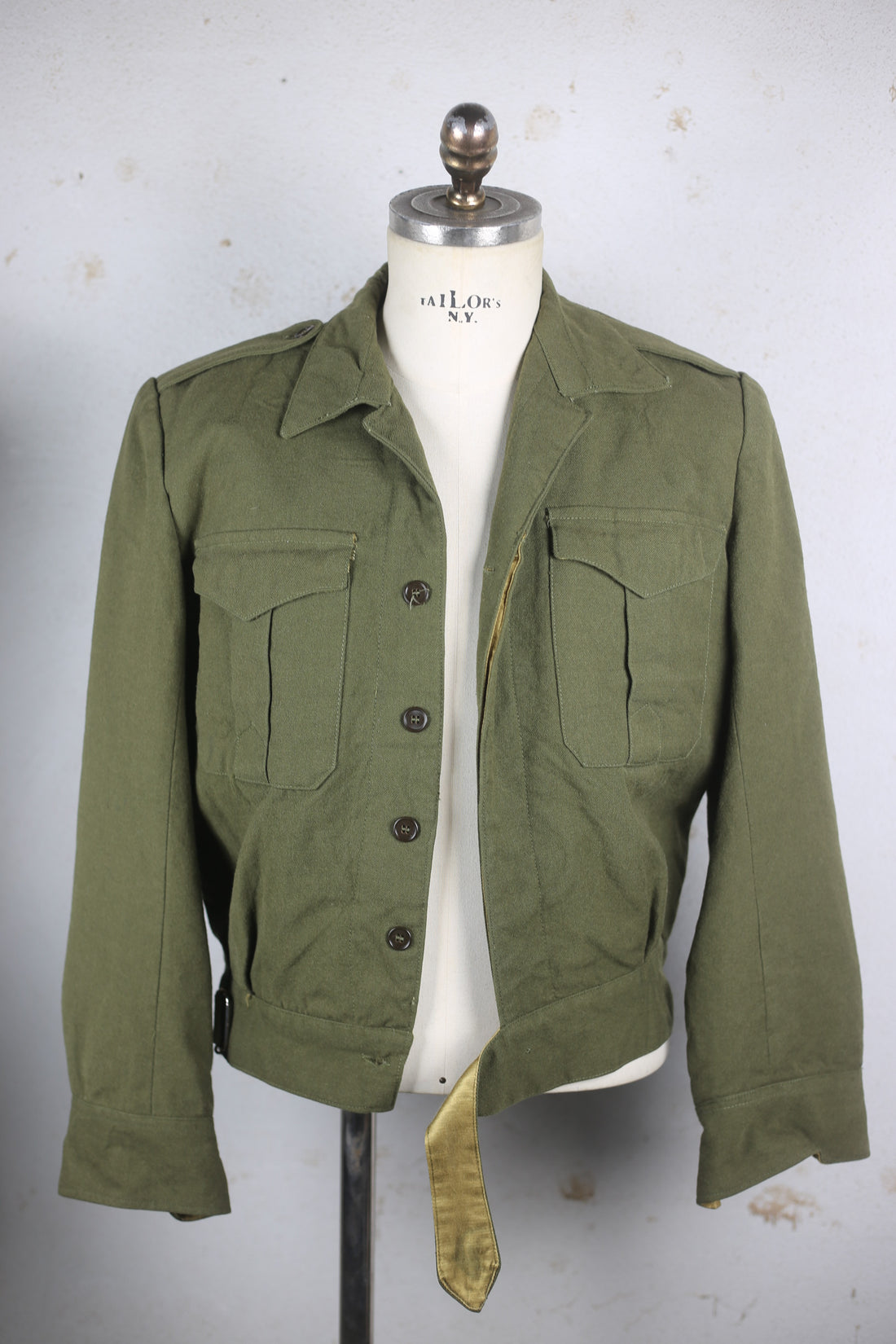 IKE Jacket US ARMY WW2 WITH EMBROIDERY - S - 