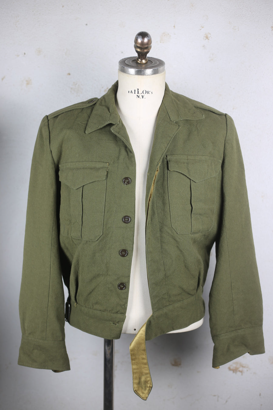 IKE Jacket US ARMY WW2 WITH EMBROIDERY - S - 